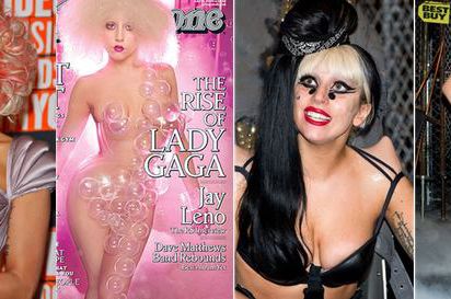 Did Gaga get implants? Compare these old (left) and new (right) photos.